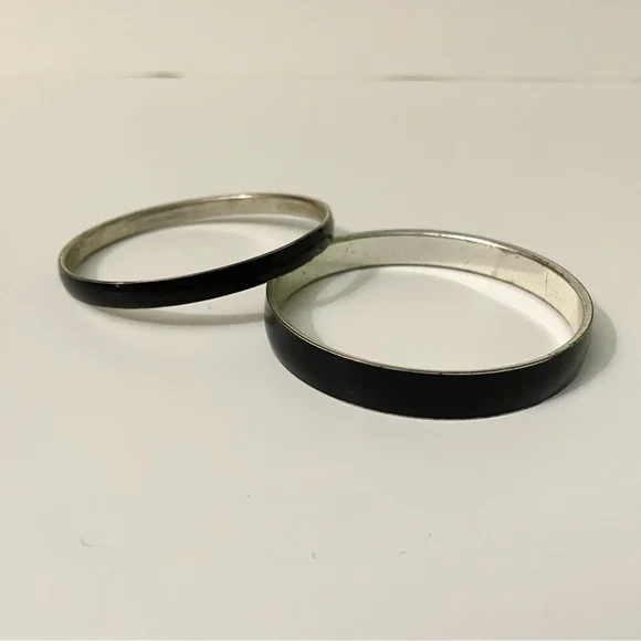 Boho Chic Mixed Metal Bangle Set Stackable Bracelets - Picture 2 of 15